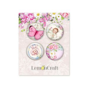 Buttony samoprzylepne Lemoncraft Lullaby 01, 4szt